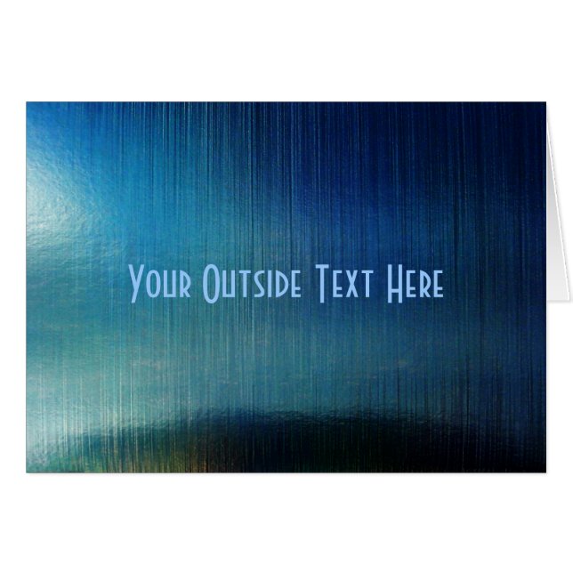 Blue Metalline Sheen Hälsningskort (Framsidan Horizontal)