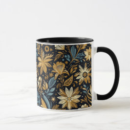 Blue Mexicain Floral Mug Mugg