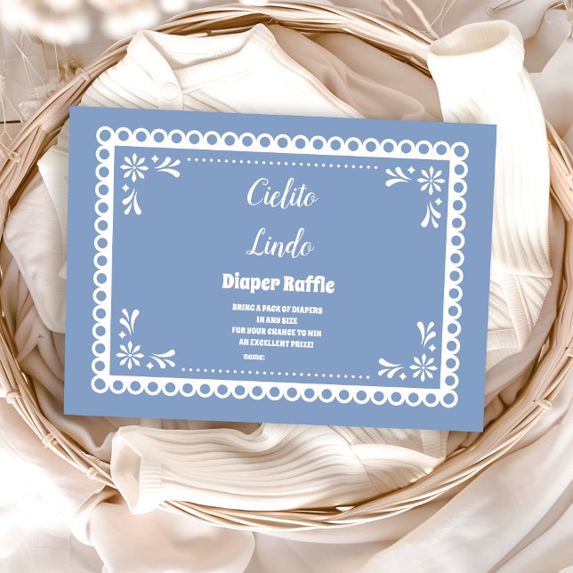 Blue Mexican Cielito Lindo Diapper Raffle Tilläggskort (Skapare uppladdad)