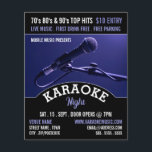 Blue Microphone, Karaoke Event Advertising Flygblad<br><div class="desc">Blue Microphone,  Karaoke Event Advertising Flyer från Affärskortet Store.</div>
