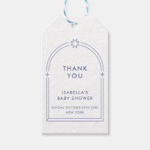 Blue Minimalist Boho Arch Baby Shower