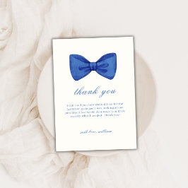 Blue Minimalist Bow Tie Boy Shower Tack Kort