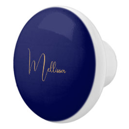 Blue minimalist custom name  knopp