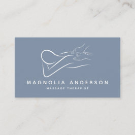 Blue Minimalist Modern | Massageterapi Visitkort