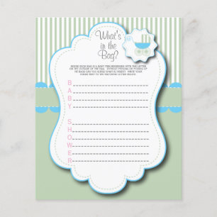 Blue & Mint Grönt Baby Buggy - Vad finns i Bag? Flygblad