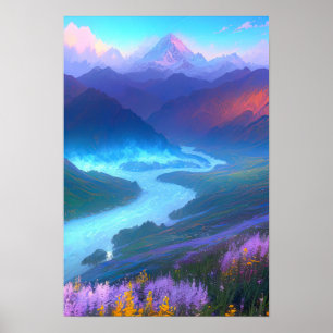Blue Mist Valley Poster