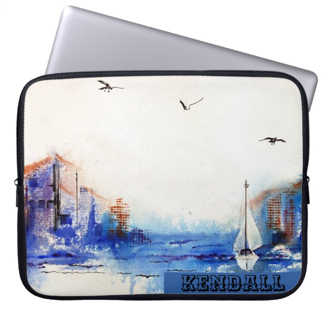 Blue Misty Morgon Laptop Fodral (Framsidan)