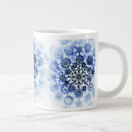 Blue Misty Snöflingor Kopp Jumbo Mugg
