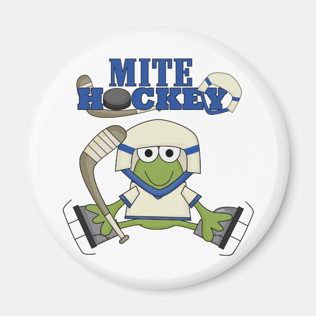 Blue Mite Hockey Tshirts och presenter Magnet (Framsidan)