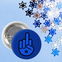 Blue Mitten Finger Hamsa med David-stjärnan