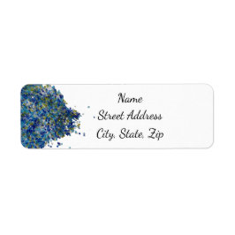 Blue Mix Bead Pile Returadress Etikett