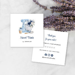 Blue Mixer Tack Fyrkantigt Visitkort