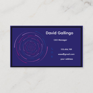 blue modern absStandard, 3.5" x 2.0" Business Card Visitkort