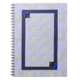 Blue Modern Abstrakt Anteckningsbok Med Spiral