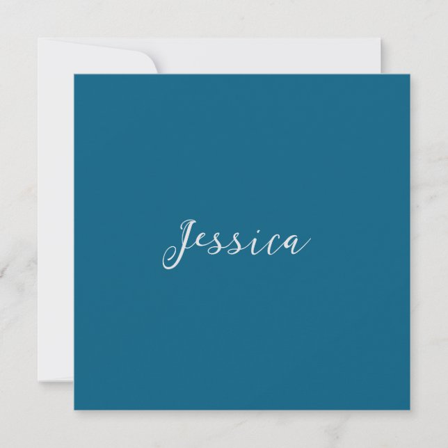 Blue Modern Elegant Plain Simple Professional Name (Framsida)