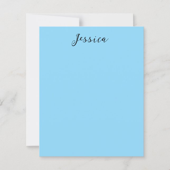 Blue Modern Elegant Plain Simple Professional Name (Framsida)