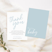 Blue Modern Hej Baby Baby Shower Tack