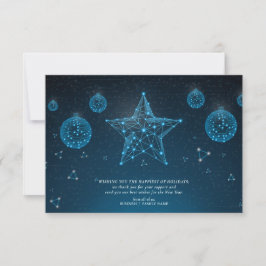 Blue Modern jul Star Corporate Logotyp Business Anteckningskort