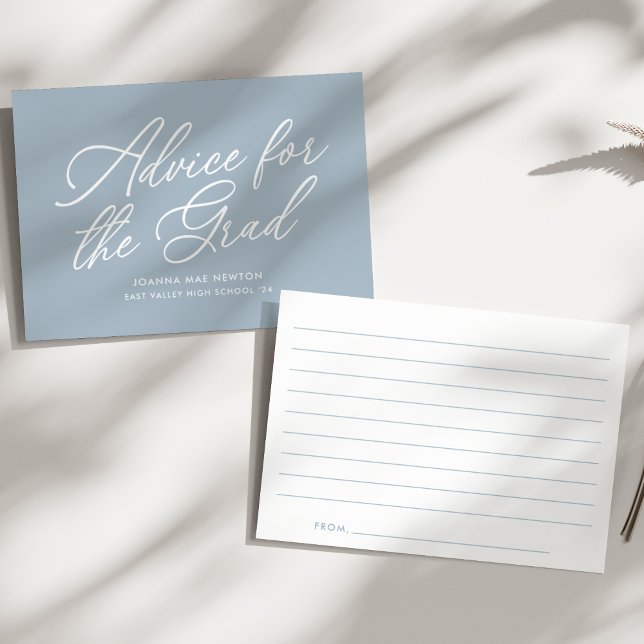 Blue Modern Script Studenten Rådkort (Skapare uppladdad)