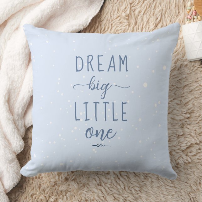 Blue Modern Winter Dream Big Nursery Decor Kudde (Filt)