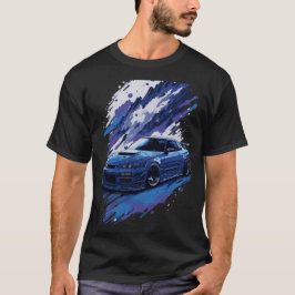 Blue Modified Skyline i stänk på Paint, Coola G T Shirt