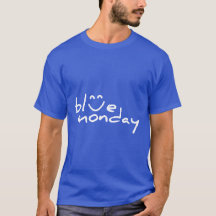 Blue monday. Blauwe maandag met glimlach.