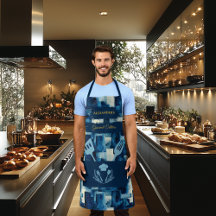 Blue Monochrome-Abstrakt - Modern Culinary Kitchen