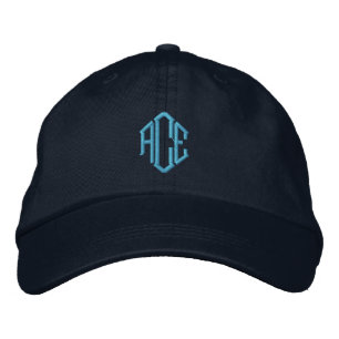 Blue Monogram Broderad Keps