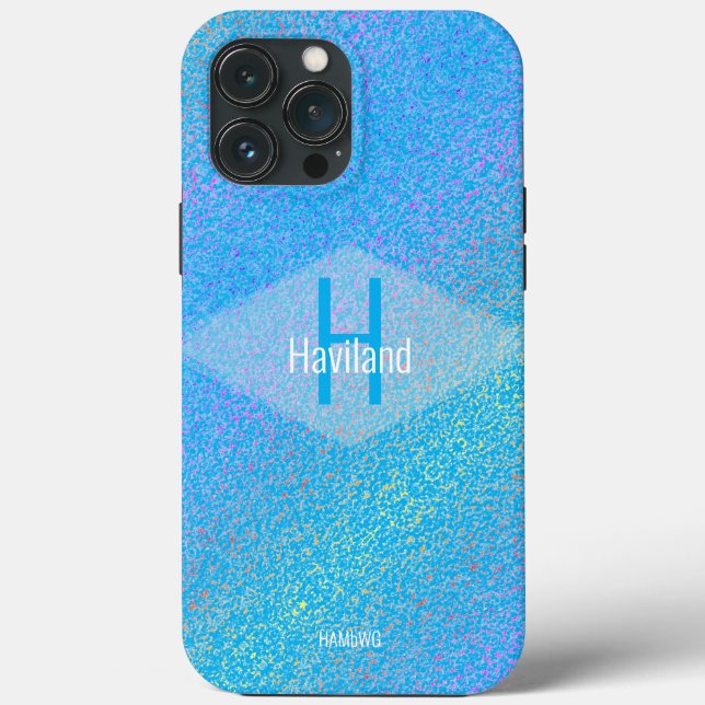 Blue Monogram Mottled CaseMate iPhone HAMbyWG (Baksida)