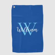 Blue Monogram Namn Personlig