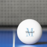 Blue Monogram och Namn Personlig Pingisboll<br><div class="desc">Anpassningsbarna skriver ut ping pong bollar personlig med ditt namn och monogram eller annan anpassningsbar. Klicka på Anpassa om du vill redigera typsnitt och färg eller lägga till egen text och bilder om du vill skapa en unik gåva av ett slag.</div>