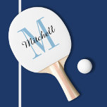 Blue Monogram och Namn Personlig Pingisracket<br><div class="desc">Anpassningsbarna tryckte pingpongpaddel-personlig med ditt namn och monogram eller annan anpassningsbar. Klicka på Anpassa om du vill redigera typsnitt och färg eller lägga till egen text och bilder om du vill skapa en unik gåva av ett slag.</div>