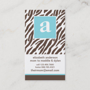 Blue Monogram och Zebra tryck