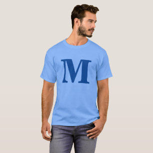 Blue Monogram Own Namn Initial T Shirt