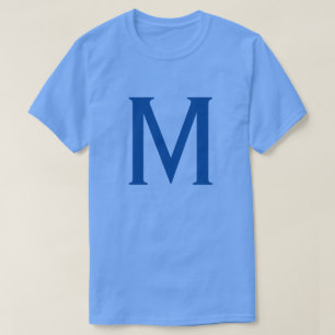 Blue Monogram Own Namn Initial T Shirt