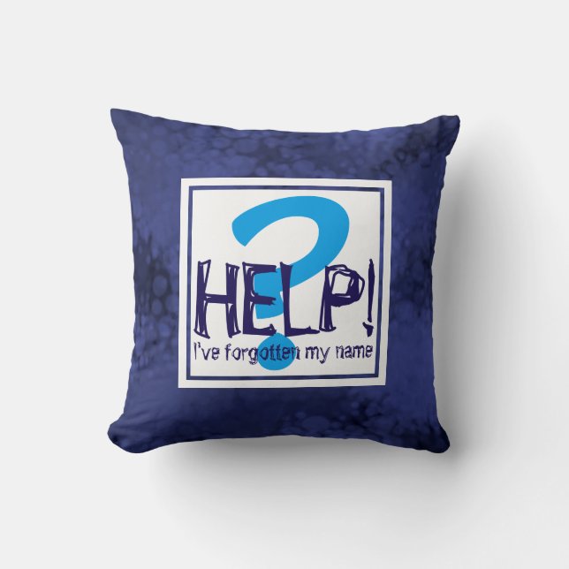Blue Monogram Parody Kudde (Framsida)