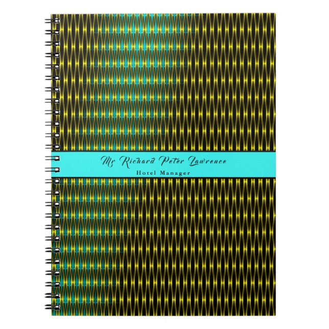 Blue Mönster Anteckningsbok Med Spiral (Framsidan)