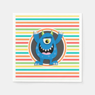 Blue Monster; Bright Rainbow Rand Pappersservett