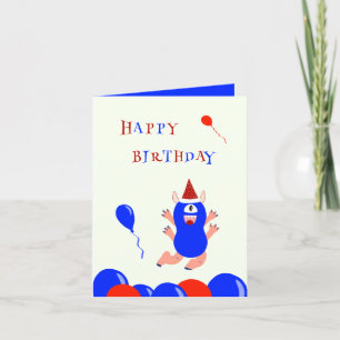 Blue monster helgkort