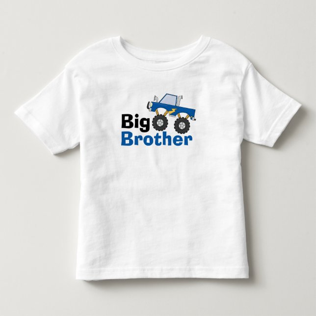 Blue Monster Lastbil Big Brother Tee Shirt (Framsida)
