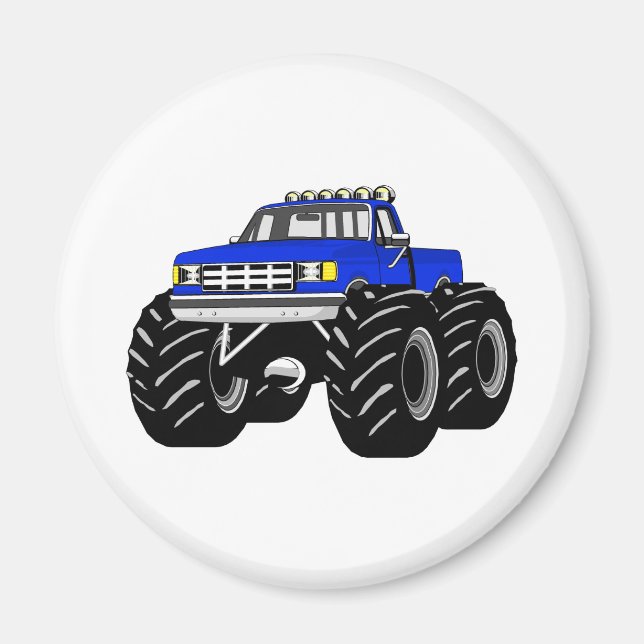 BLUE MONSTER LASTBIL MAGNET (Framsidan)