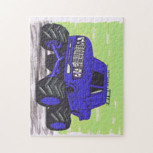 Blue Monster Lastbil Pussel