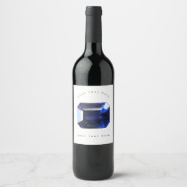 Blue Mönster Vinflaska Etikett