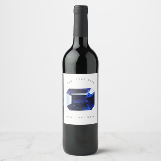 Blue Mönster Vinflaska Etikett (Framsida)