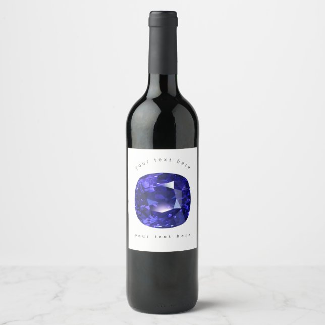 Blue Mönster Vinflaska Etikett (Framsida)