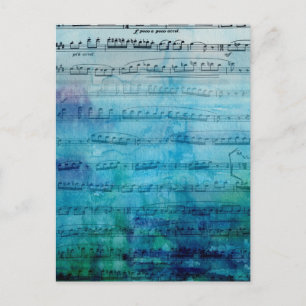 Blue Mood Music Vykort