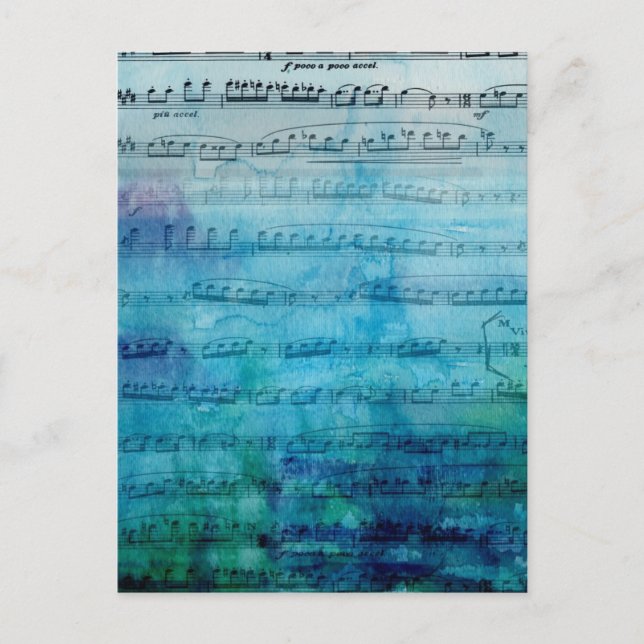 Blue Mood Music Vykort (Framsida)