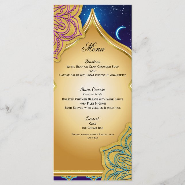 Blue Moon Arabian Nights Glam Guld Lila Meny (Framsida)