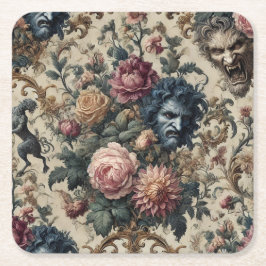 Blue Moon Grimoire – Gotisk Victorian Underlägg Papper Kvadrat