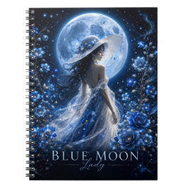 Blue Moon Lady Dark Version Premium Anteckningsbok